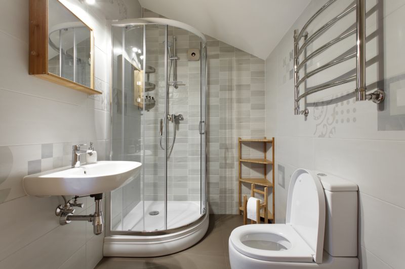 Compact Shower with Storage Niches